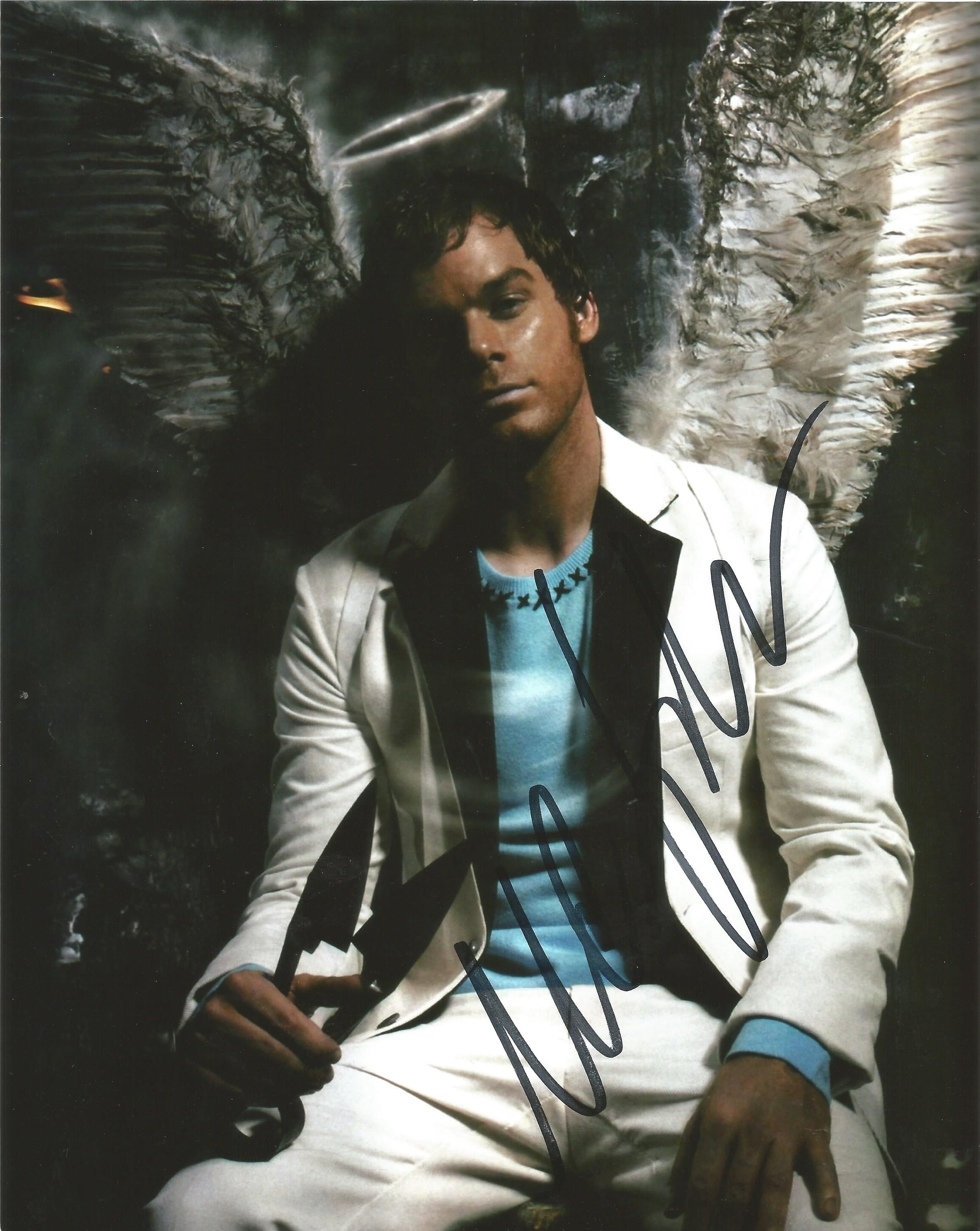 Michael C hall signed 10 x 8 colour Dexter Photoshoot Portrait Photo, from in person collection