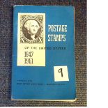 USA stamp album/catalogue 1847-1961 published by the USA post office department. Contains approx 250