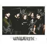 Unearth Metal Band hand signed 10x8 photo. This beautiful hand signed photo depicts heavy metal band