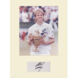 Stefan Edberg. Signature mounted with 10x8 picture. Professionally mounted to 16 x12. Good