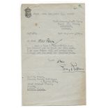 Dambuster Wing Commander Guy Penrose Gibson VC, DSO, DFC, Legion of Merit. Signed typed letter dated