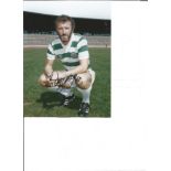 Football Autographed Danny McGrain Photo, A Superb Image Depicting The Celtic Captain Striking A