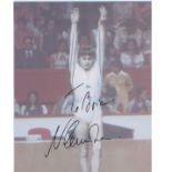 Nadia Comaneci Gymnastics legend signed 10 x 8 photo. Good Condition. All signed pieces come with