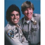 CHiPs double hand signed 10x8 photo. This beautiful hand-signed photo depicts Erik Estrada Officer