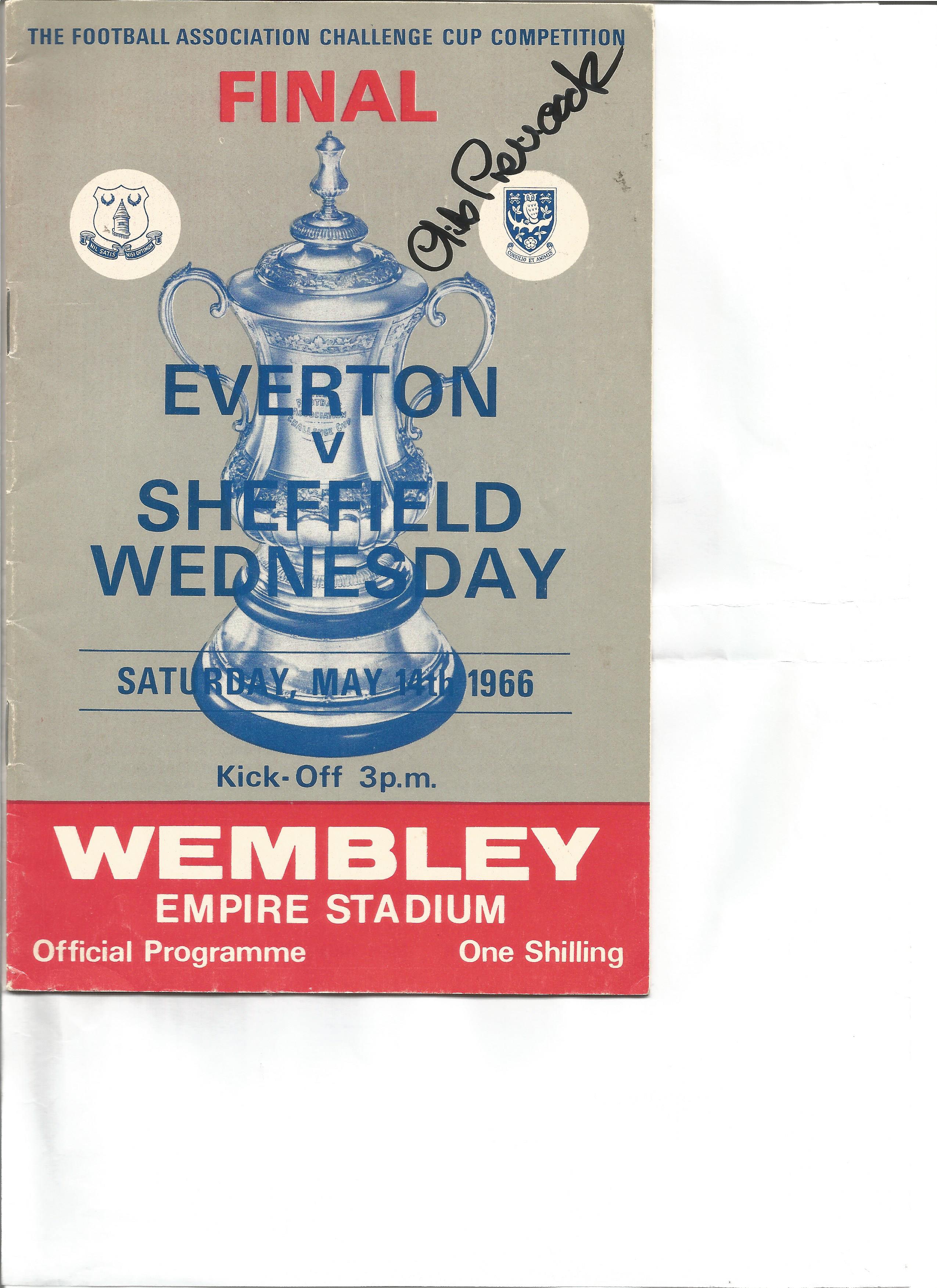 Football Autographed 1966 Fa Cup Final Programme, Everton V Sheffield Wednesday, Superbly Signed