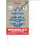 Football Autographed 1966 Fa Cup Final Programme, Everton V Sheffield Wednesday, Superbly Signed