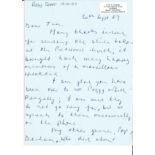 Tirpitz raider Bob Knights DFC 617 sqn hand written letter to Jim Shortland Dambuster WW2 Historian.