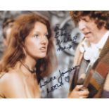 Doctor Who 8x10 Photo From Doctor Who Signed By Actor Tom Baker And His Assistant Louise Jameson.