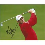 Matt Wallace Signed Golf 8x10 Photo. Good Condition. All signed pieces come with a Certificate of