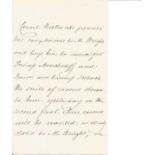 Composer Count Jozef Wielhorski hand written letter 1851. 1816/1817-1892 Polish pianist and