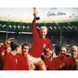 1966 World Cup 8x10 Photo Signed By 1966 World Cup Winner George Cohen. Good Condition. All signed