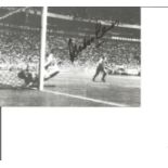 Gordon Banks signed 6x4 b/w photo. Good Condition. All signed pieces come with a Certificate of