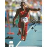 Christian Taylor Signed Athletics 8x10 Photo. Good Condition. All signed pieces come with a