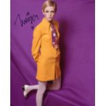 Twiggy Signed 8x10 Inch Photo, Twiggy Was The Face Of The Sixties And A Legendary Fashion Icon. Good