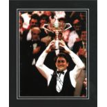 Snooker Joe Johnson signed colour photo. Mounted to approx size 12x10. English former professional