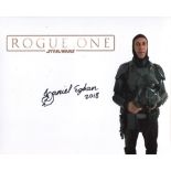 Star Wars 8x10 Photo From Star Wars Rogue One Signed By Actor Daniel Eghan. Good Condition. All