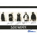 Soilwork Metal Band hand signed 10x8 photo. This beautiful hand signed photo depicts heavy metal