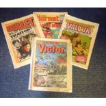 Comic collection. Includes 4 comics. The Hornet 1975, Bullet 1976, Valour 1980 and Victor 1980. Good