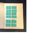 Jersey and Isle of Man unmounted mint stamp collection in burgundy stock book. 100 stamps. Good