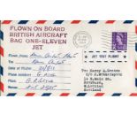 Jet Test Pilot Flown Cover Actually Flown On A 1963 Test Flight Of A Bac 111 And Signed By The