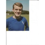 Football Autographed Eddie McCreadie Photo, A Superb Image Depicting Chelsea s Scottish