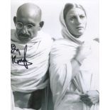 Ghandi 8x10 Photo From The Epic Movie Ghandi Signed By Actor Sir Ben Kingsley. Good Condition. All