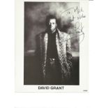 David Grant signed 10x8 b/w photo. Dedicated. Good Condition. All signed pieces come with a