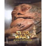 Star Wars Return Of The Jedi 8x10 Photo Signed By John Coppinger, The Puppeteer Who Controlled Jabba