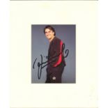 David Ginola signed colour photo. Mounted to approx size 12x10. Good Condition. All signed pieces