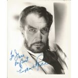 Vincent Price signed 10x8 b/w photo. May 27, 1911 - October 25, 1993 was an American actor best