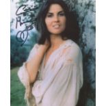 007 Bond Girl 8x10 Photo Signed By 007 James Bond Movie Actress Caroline Munro. Good Condition.