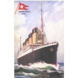 Titanic Prints Two 8x10 Pictures Of The Ill Fated Rms Titanic. Good Condition. All signed pieces