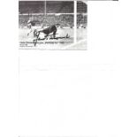 Football Autographed Hans Tilkowski Photo-Card, Depicting A Superb Image Showing The German