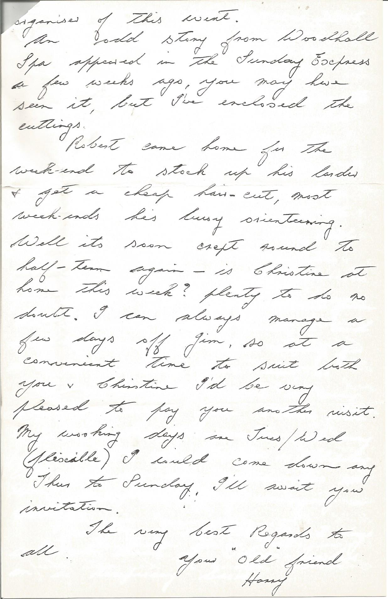 Tirpitz raider Harry Johnson 617 sqn hand written detailed letter to Jim Shortland Dambuster WW2 - Image 3 of 3