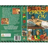 Amanda Barrie signed VHS sleeve for Carry on Cleo. Video included. Good Condition. All signed pieces