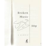 Sting signed Broken Music paperback book. Signed on inside title page. Good Condition. All signed