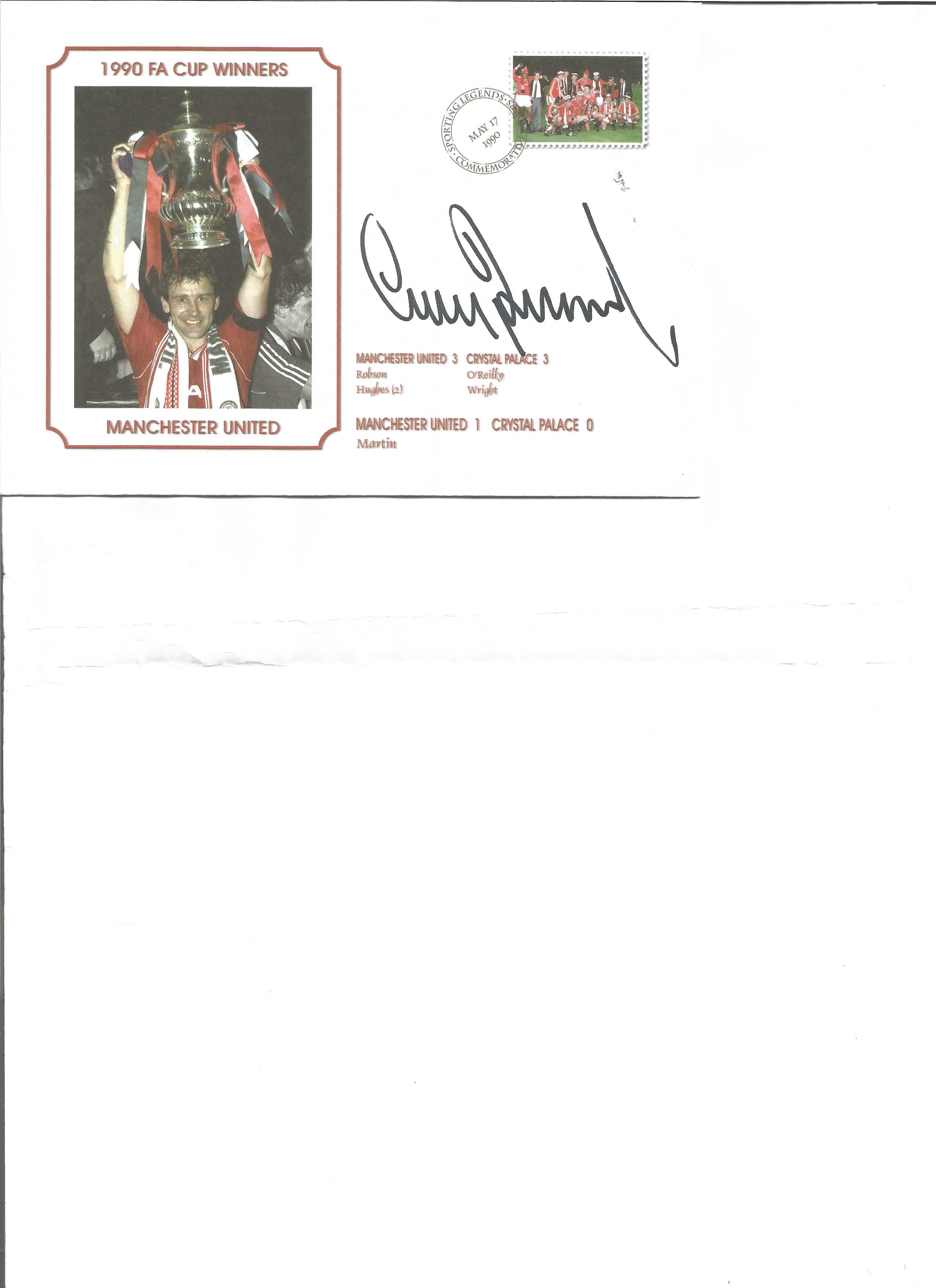 Football Autographed Gary Pallister Commemorative Cover, A Superb Modern Issue For The 1990 Fa Cup