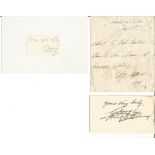 Vintage autographs George inscribed King of Bonny, Lord Derby not sure which one signed piece