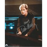 Denise Crosby signed 10x8 colour Star Trek photo. Slight marks to photo but not affecting signature.