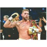 Billy Joe Saunders signed 12x8 colour photo. British professional boxer. He has held world