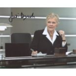 James Bond Dame Judi Dench Signed 8x10 Photo As M From James Bond. Good Condition. All signed pieces