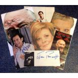 TV/film signed collection. 6 items mostly newspaper photos. Names include Jonathan Pryce, Joan