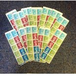 GB unfolded unmounted mint condition 50p stamp booklets printed by Hansen & Sons Ltd. Each book