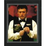 Snooker Jimmy White signed colour photo. Mounted to approx size 12x10. English professional