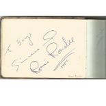 Vintage 1950 s entertainment autograph book. Contains 20+ signatures. Some of names included are