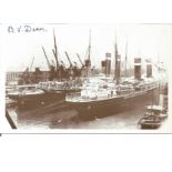 RMS Titanic survivor D V Dean signed 6 x 4 postcard. Good Condition. All signed pieces come with a