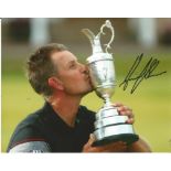 Henrik Stenson Signed British Open Golf 8x10 Photo. Good Condition. All signed pieces come with a