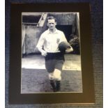 Football Tom Finney signed b/w photo. Mounted to approx 20x16. Good Condition. All signed pieces