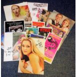 Theatre signed collection. 17 items. Assortment of newspaper photos and flyers. Some of names