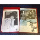 Assorted TV/Music/Sport signed collection. 30+ signatures in large red album. Assorted photos and